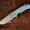 Halftrack-Slicer-Stonewash Blue-Translucent G10 -SANFORD CUSTOM KNIVES Sales 1 12