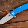 Project X-Clip Point-Working Finish-Blue G10 -SANFORD CUSTOM KNIVES Sales 1 142