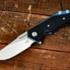 Halftrack-Slicer-Stonewash Blue-Black G10 -SANFORD CUSTOM KNIVES Sales 1 21