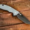 XM-18 3.5″ LEFT HANDED-Spanto-Battle Black-Grey G10 -SANFORD CUSTOM KNIVES Sales 1 265