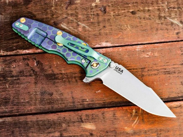 Eklipse-Harpoon Spanto-Honeycomb Fade-Working Finish-Battle Green/Purple-Black G10 3 Eklipse-Harpoon Spanto-Honeycomb Fade-Working Finish-Battle Green/Purple-Black G10