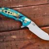 XM-18 3″ Skinner-Containment Series-Stonewash-Battle Green-Dark Green G10 -SANFORD CUSTOM KNIVES Sales 1 472