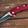 XM-18 3″ Wharncliff-Matte Black-Two Tone-Red G10 -SANFORD CUSTOM KNIVES Sales 1 475