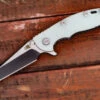 XM-18 3″ Wharncliff-Battle Black-Two Tone-Translucent G10 -SANFORD CUSTOM KNIVES Sales 1 479