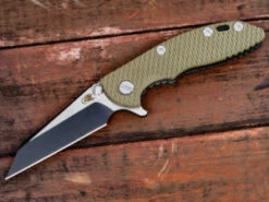 XM-18 3″ Wharncliff-Battle Black-Two Tone-OD Green G10