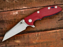XM-18 3″ Wharncliff-Battle Blue-Red G10