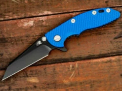 XM-18 3″ Wharncliff-Battle Black-Blue G10