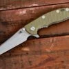 XM-18 3″ Wharncliff-Working Finish-OD Green G10 -SANFORD CUSTOM KNIVES Sales 1 529