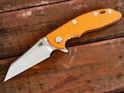 XM-18 3″ Wharncliff-Stonewash-Orange G10