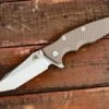 Eklipse-Tanto-Stonewash Bronze-FDE G10 -SANFORD CUSTOM KNIVES Sales 1 75
