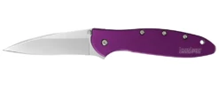 Kershaw Leek Purple Spring Assisted Knife (3″ Bead Blast Plain) 1660PUR