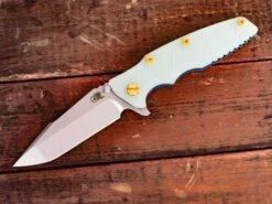 Eklipse-Harpoon Spanto-Containment Series-Stonewash-Stonewash Blue-Translucent G10 -SANFORD CUSTOM KNIVES Sales 2 22