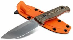 Benchmade Hunt Saddle Mountain Skinner Fixed Blade Knife 4.2″ S90V Drop Point, Richlite/Orange G10 Handles, Orange/Black Kydex Sheath – 15002-1 -SANFORD CUSTOM KNIVES Sales BM150021nd