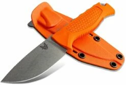 Benchmade Hunt Steep Country Fixed Blade Knife 3.54″ S30V Drop Point, Orange Santoprene Handles, Boltaron Sheath – 15006 9 Benchmade Hunt Steep Country Fixed Blade Knife 3.54″ S30V Drop Point, Orange Santoprene Handles, Boltaron Sheath – 15006 -SANFORD CUSTOM KNIVES Sales BM15006nd