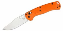 Benchmade Hunt Taggedout AXIS Folding Knife 3.5″ CPM-154 Stonewashed Clip Point Blade, Orange Grivory Handles – 15535