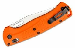 Benchmade Hunt Taggedout AXIS Folding Knife 3.5″ CPM-154 Stonewashed Clip Point Blade, Orange Grivory Handles – 15535 -SANFORD CUSTOM KNIVES Sales BM15535 3