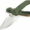 Benchmade Hunt Taggedout AXIS Folding Knife 3.5″ S45VN Satin Clip Point Blade, OD Green G10 Handles – 15536