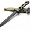 Benchmade 185BK-1 SOCP Fixed Blade Knife 7.11″ Black Double Edge Plain Dagger Blade, Desert Tan G10 Handles, Injection Molded Sheath -SANFORD CUSTOM KNIVES Sales BM185SBK1nt