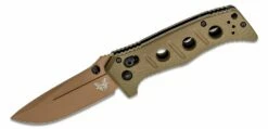 Benchmade 273FE-2 Shane Sibert Mini Adamas Folding Knife 3.25″ CruWear Flat Dark Earth Plain Blade, OD Green G10 Handles