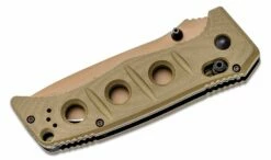 Benchmade 275FE-2 Shane Sibert Adamas Folding Knife 3.78″ CruWear Flat Dark Earth Plain Blade, OD Green G10 Handles, Ballistic Nylon Sheath -SANFORD CUSTOM KNIVES Sales BM275FE2 a2