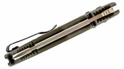 Benchmade 275SFE-2 Shane Sibert Adamas Folding Knife 3.78″ CruWear Flat Dark Earth Combo Blade, OD Green G10 Handles, Ballistic Nylon Sheath -SANFORD CUSTOM KNIVES Sales BM275SFE2 4