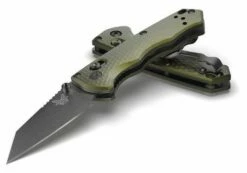 Benchmade 290BK-1 Full Immunity AXIS Folding Knife 2.49″ CPM-M4 Cobalt Black Wharncliffe Blade, Flat Dark Earth Billet Aluminum Handles