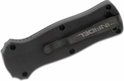 Benchmade Mini-Infidel Dagger AUTO OTF Knife 3.10″ D2 Black Double Edge Blade, Black Aluminum Handles – 3350BK -SANFORD CUSTOM KNIVES Sales BM3350 33