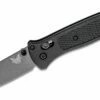 Benchmade 537GY Bailout AXIS Folding Knife 3.38″ CPM-3V Gray Cerakote Plain Tanto Blade, Black Grivory Handles -SANFORD CUSTOM KNIVES Sales BM537GY 1