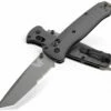 Benchmade 537SGY-03 Bailout AXIS Folding Knife 3.38″ CPM-M4 Tungsten Gray Tanto Combo Blade, Black Aluminum Handles -SANFORD CUSTOM KNIVES Sales BM537SGY03 temp01