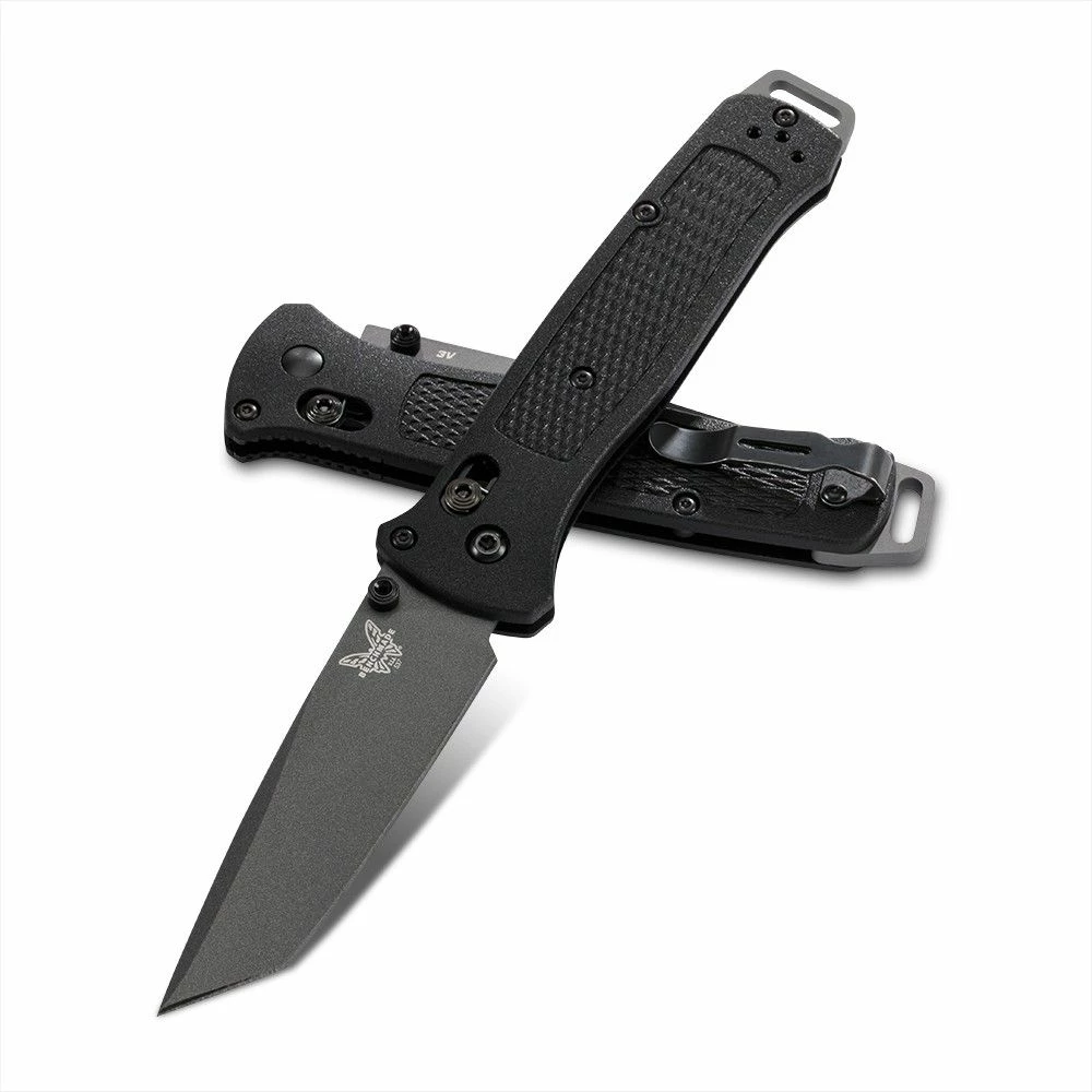 Benchmade 537GY Bailout AXIS Folding Knife 3.38″ CPM-3V Gray Cerakote Plain Tanto Blade, Black Grivory Handles 6 Benchmade 537GY Bailout AXIS Folding Knife 3.38″ CPM-3V Gray Cerakote Plain Tanto Blade, Black Grivory Handles - Image 4