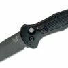 Benchmade 9070BK Claymore AUTO Folding Knife 3.6″ CPM-D2 Cobalt Black Drop Point Plain Blade, Black Grivory Handles -SANFORD CUSTOM KNIVES Sales BM9070BK 1