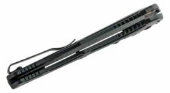 Benchmade 9070BK Claymore AUTO Folding Knife 3.6″ CPM-D2 Cobalt Black Drop Point Plain Blade, Black Grivory Handles -SANFORD CUSTOM KNIVES Sales BM9070BK 4