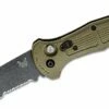 Benchmade 9070SBK-1 Claymore AUTO Folding Knife 3.6″ CPM-D2 Cobalt Black Drop Point Combo Blade, Ranger Green Grivory Handles 2 Benchmade 9070SBK-1 Claymore AUTO Folding Knife 3.6″ CPM-D2 Cobalt Black Drop Point Combo Blade, Ranger Green Grivory Handles -SANFORD CUSTOM KNIVES Sales BM9070SBK1nn