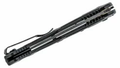 Benchmade 9070SBK Claymore AUTO Folding Knife 3.6″ CPM-D2 Cobalt Black Drop Point Combo Blade, Black Grivory Handles -SANFORD CUSTOM KNIVES Sales BM9070SBKnnc