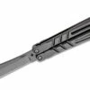 BRS Bladerunners Systems Alpha Beast Channel Balisong Butterfly 4.5″ CPM-S35VN Clip Point Blade, Titanium Handles -SANFORD CUSTOM KNIVES Sales BRSABCHANNEL 1 1