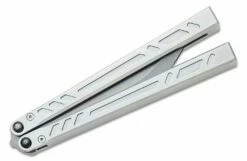 BRS Bladerunners Systems Barebones Balisong Butterfly Knife 4.5″ 154CM Stonewashed Bayonet Blade, Channel Milled Aluminum Handles – Bushing Pivot 9 BRS Bladerunners Systems Barebones Balisong Butterfly Knife 4.5″ 154CM Stonewashed Bayonet Blade, Channel Milled Aluminum Handles – Bushing Pivot -SANFORD CUSTOM KNIVES Sales BRSBBALC 4