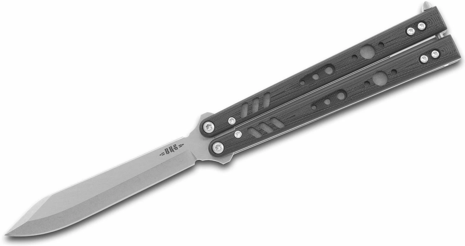 BRS Bladerunners Systems Standard Replicant Balisong Butterfly 4.55″ 154CM Alt Blade, Black G10 Handles – Standard Replicant -Alt 3 BRS Bladerunners Systems Standard Replicant Balisong Butterfly 4.55″ 154CM Alt Blade, Black G10 Handles – Standard Replicant -Alt