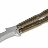 Emerson Custom Bali-Dragon Bowie Butterfly Knife 4″ Stonewashed Recurve Clip Point Blade With Wave, Maple Richlite Handles – Balisong -SANFORD CUSTOM KNIVES Sales EMCUSTOMBALIDBMn