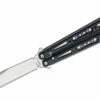 EPS Knives G10 Wraith Balisong Butterfly 4.6″ 154CM Satin Bowie Blade, Black G10 Handles – Bushing Pivot -SANFORD CUSTOM KNIVES Sales EPSWRTHG10BK 1