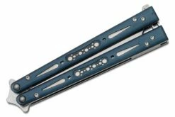 EPS Knives G10 Wraith Balisong Butterfly 4.6″ 154CM Satin Bowie Blade, Ghost Black G10 Handles – Bushing Pivot -SANFORD CUSTOM KNIVES Sales EPSWRTHG10GBK 4