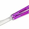 Heibel Knives Invictus Balisong #103 Butterfly Knife 4.75″ RWL-34 Stonewashed Harpoon Blade, Violet Integral Tapered Full Channel Titanium Handles 2 Heibel Knives Invictus Balisong #103 Butterfly Knife 4.75″ RWL-34 Stonewashed Harpoon Blade, Violet Integral Tapered Full Channel Titanium Handles -SANFORD CUSTOM KNIVES Sales HEIINV103 1