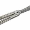Heibel Knives Invictus Balisong Butterfly Knife 4.75″ RWL-34 Stonewashed Harpoon Blade, Integral Tapered Full Channel Titanium Handles -SANFORD CUSTOM KNIVES Sales HEIINVASW 2 1
