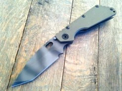 Strider SMF Tanto Folding Knife Green G-10 (3.9″ Tiger Stripe)