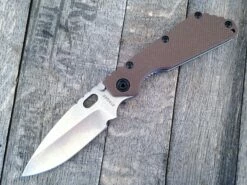 Strider SMF Flat 3/4 Coyote Brown G-10 Stonewash Plain