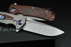 Reate Knives Horizon D Lava Flow Fat Carbon & Chad Nichols MokuTi Exclusive W/ Silver Hardware -SANFORD CUSTOM KNIVES Sales IMG 7253 1024x