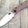 Strider SMF Brown G-10 Flat Ground (3.9″ Stonewash) S30V -SANFORD CUSTOM KNIVES Sales IMG 7425