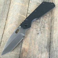 Strider SMF Tanto Folding Knife Black G-10 (3.9″ Blued)