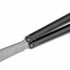 JK Designs Custom Embargo #034 Butterfly Knife 4.625″ S35VN Media Blasted Blade, Blackened Sandwich Titanium Handles – Bushing Pivot -SANFORD CUSTOM KNIVES Sales JKDEMBARGO034 1