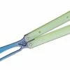 JK Designs Custom Orca Trainer Butterfly Knife 4.375″ Blue Titanium Blade, Integral Jade G10 Handles – Bushing Pivot -SANFORD CUSTOM KNIVES Sales JKDORCATJDBL 1