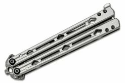 Kershaw 5150DAM Lucha Balisong Butterfly Knife 4.6″ Damascus Clip Point Blade, Stainless Steel Handles -SANFORD CUSTOM KNIVES Sales KS5150DAM 4